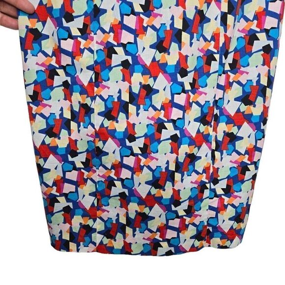 PLENTY By Tracy Reese Geometric Sheath Pencil Dress Cutout Size 6 - Picture 6 of 12